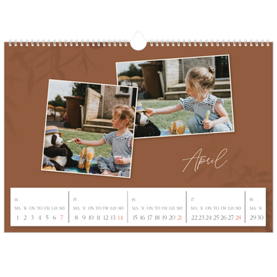 Fotokalender A3 — Jordnært design [April]
