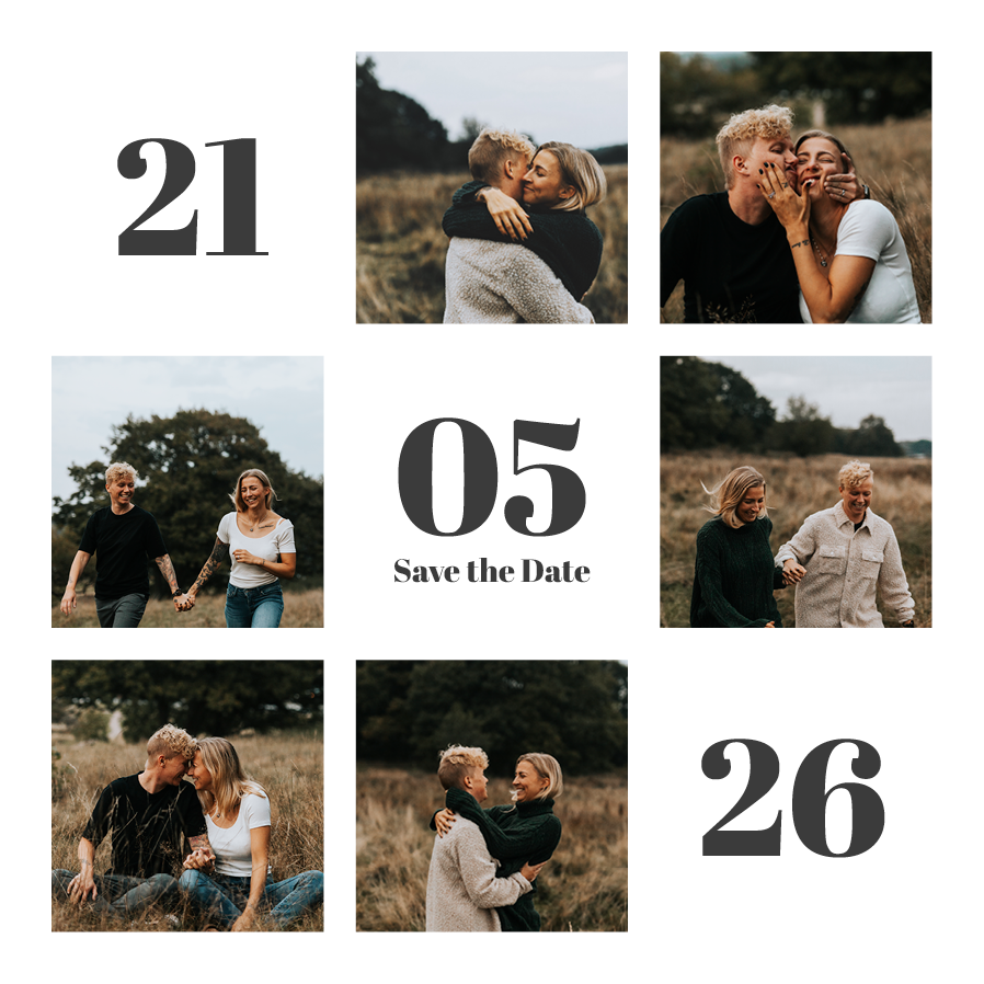 Save the date — Diagonal dato