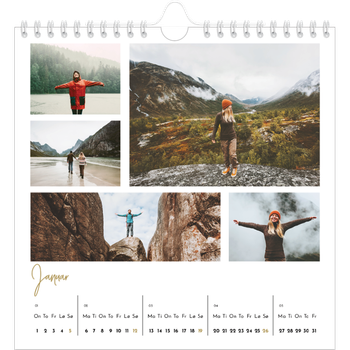Fotokalender Kvadratisk — Håndskrevet måned