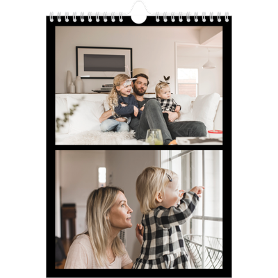 Fotokalender A4 (20 x 30 cm) — Svart ramme [kalender-forside]