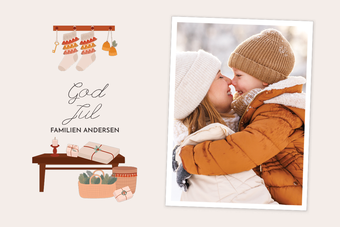 Fotokort — Rustikk julehjem