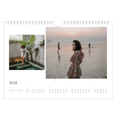 Fotokalender A4 — Surfing i solnedgang [kalender-forside]