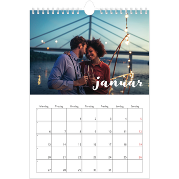 Fotokalender A4 — Håndskrift på bildet