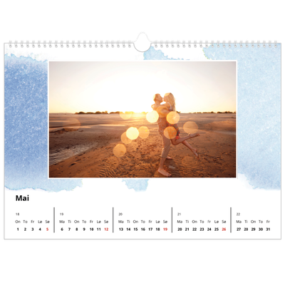 Fotokalender A3 — Vannfarger i bakgrunn [kalender-forside]