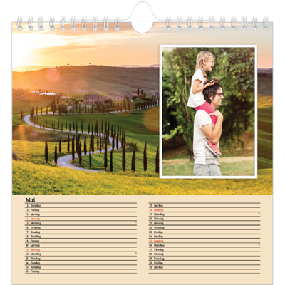 Månedskalender kvadratisk — Fire årstider [kalender-forside]