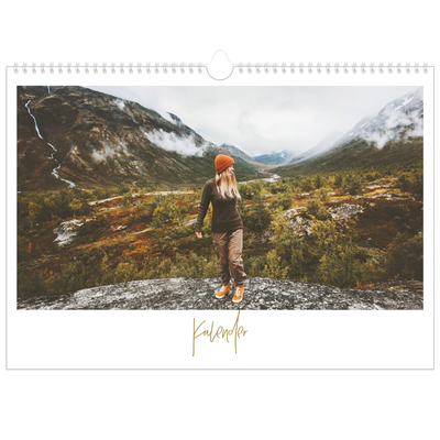 Fotokalender A3 — Håndskrevet måned [kalender-forside]