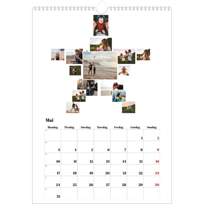 A3 Månedskalender — Collage shapes [kalender-forside]