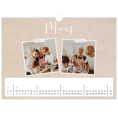Fotokalender A3 — Scrapbook kalender [Mars]