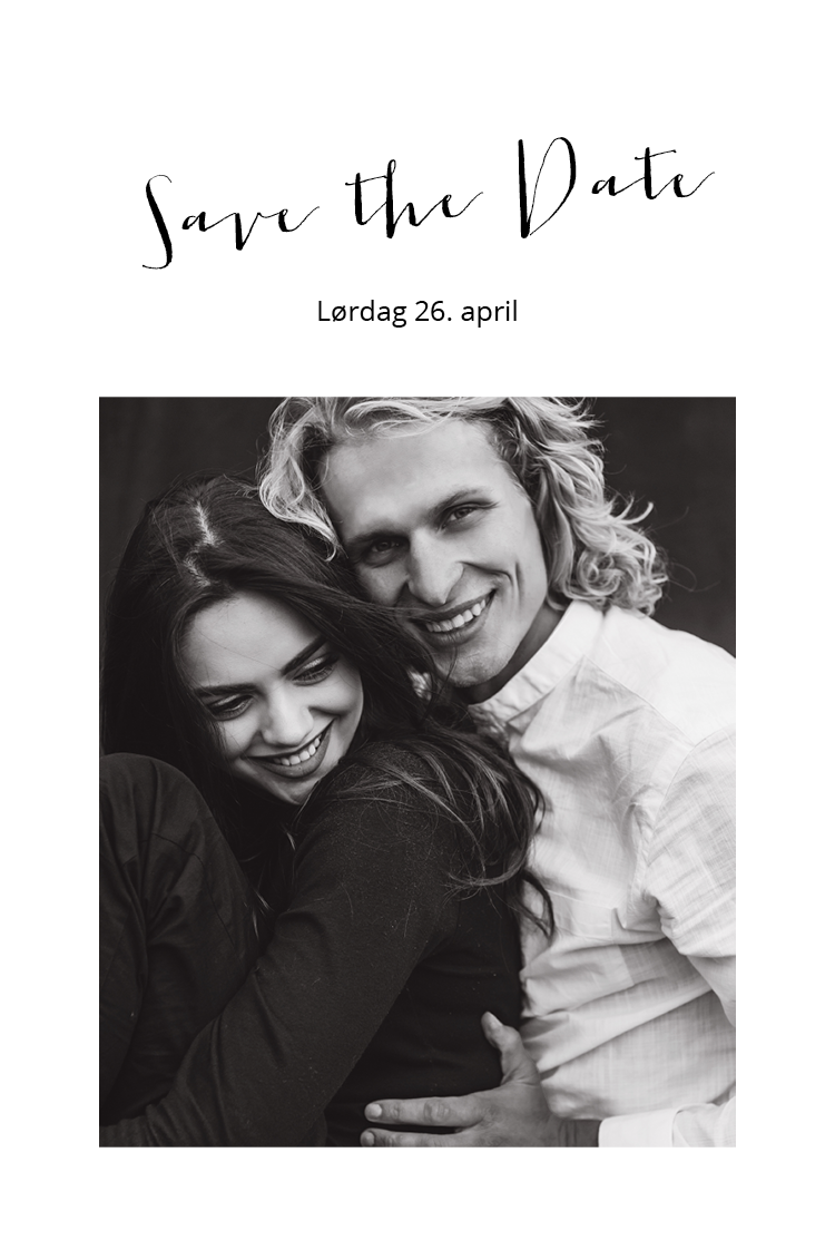 Save the date — Svart og hvit