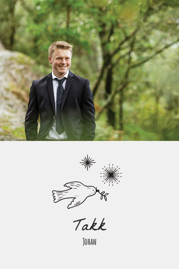 Takkekort — Due emblem