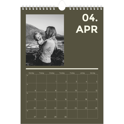 Fotokalender A4 (20 x 30 cm) — Moderne og dristig [April]