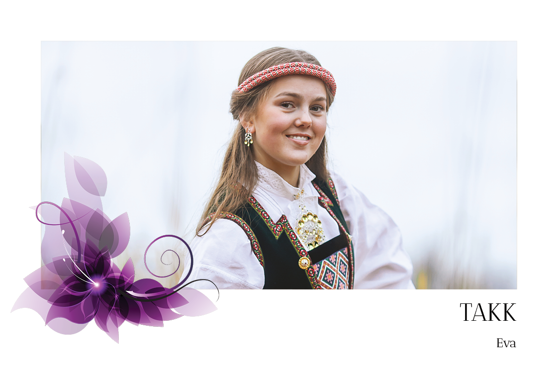 Takkekort — Lilla blomst