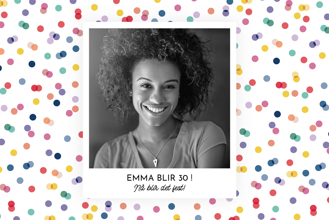 Invitasjoner — Fargerik konfetti