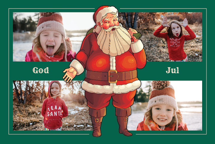 Fotokort — Tradisjonell Julenisse