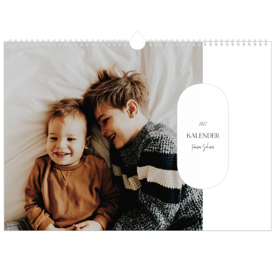 Familiekalender A3 Liggande — Planleggeren - Familie på 4 [kalender-forside]