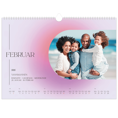 Fotokalender A3 — Astrologi gradient [Februar]