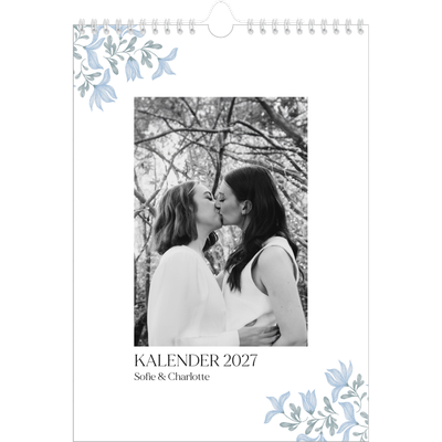 Fotokalender A4 (20 x 30 cm) — Elegant blomstret [kalender-forside]