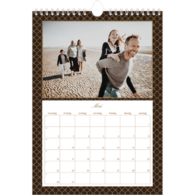 Fotokalender A4 (20 x 30 cm) — Geometrisk mønster [kalender-forside]
