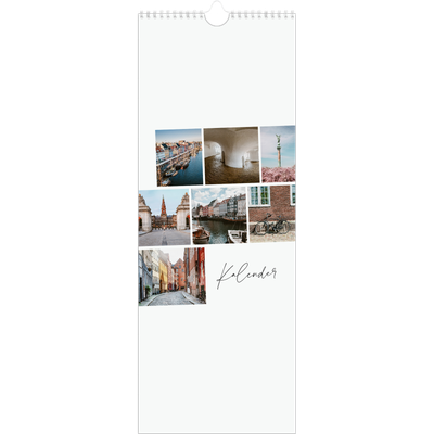 Fotokalender smal  — Byferie (hvit) [kalender-forside]