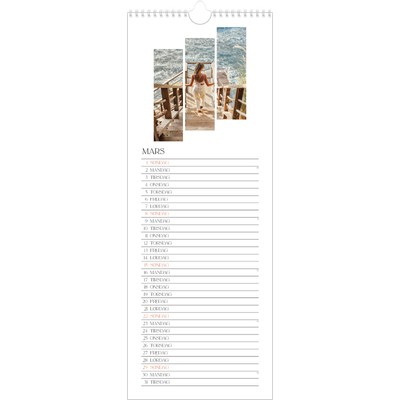 Fotokalender smal  — Reisebilder [Mars]