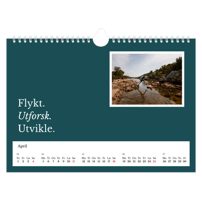 Fotokalender A4 — Redaksjonell Jord [April]