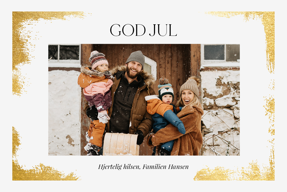 Fotokort — Snø og gull