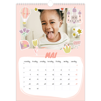 A3 Månedskalender — Magisk regnbue [kalender-forside]