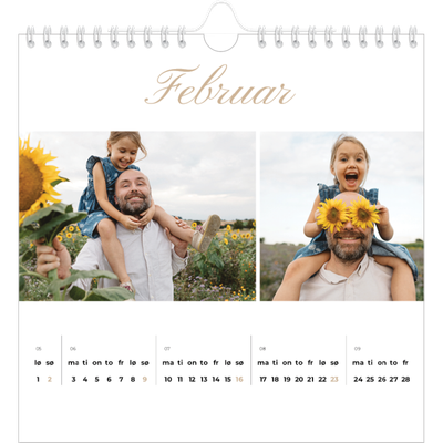 Månedskalender kvadratisk — Elegant kalender [Februar]
