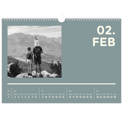 Fotokalender A3 — Moderne og dristig [Februar]