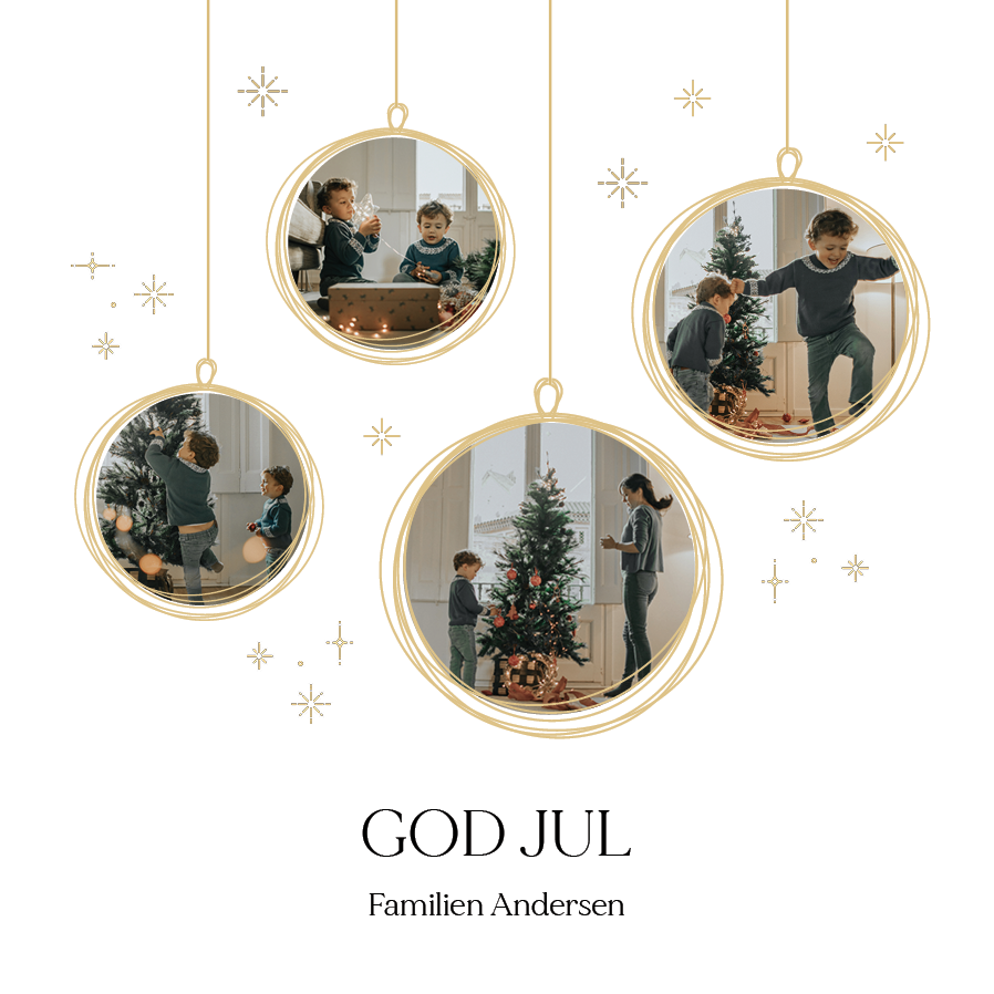 Fotokort — Julekulerammer