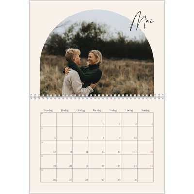 Fotokalender A4 dobbel (30 x 40 cm) — Buet bilderamme [kalender-forside]