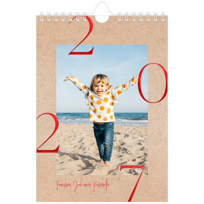 Fotokalender A5 — Røde detaljer [kalender-forside]