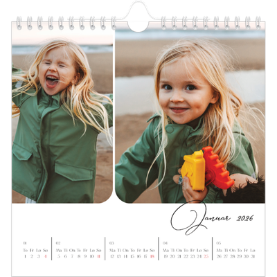 Månedskalender kvadratisk — Øyeblikksbilder og skrift [Januar]
