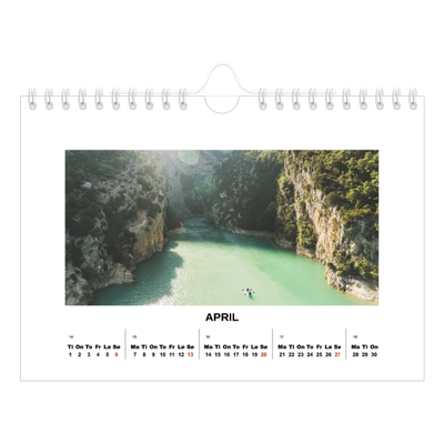 Fotokalender A5 — Enkelt bilde [April]