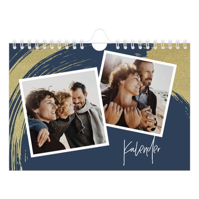 Fotokalender A5 — Gylne penselstrøk [kalender-forside]