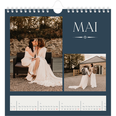 Månedskalender kvadratisk — Skifer & seriffer [Mai]