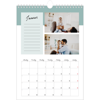 Fotokalender A4 — Kalender med "To do"-liste