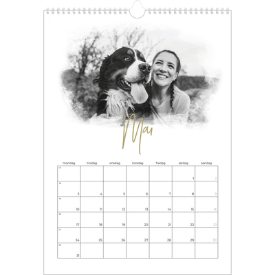 A3 Månedskalender — Diffuse bilderammer [Mai]
