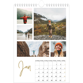 Fotokalender A4 — Håndskrevet måned