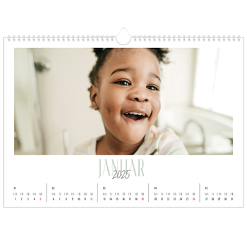 Fotokalender A3 — Flere fonter