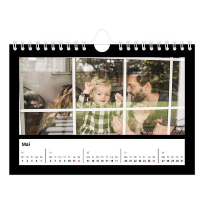 Fotokalender A5 — Svart ramme [kalender-forside]