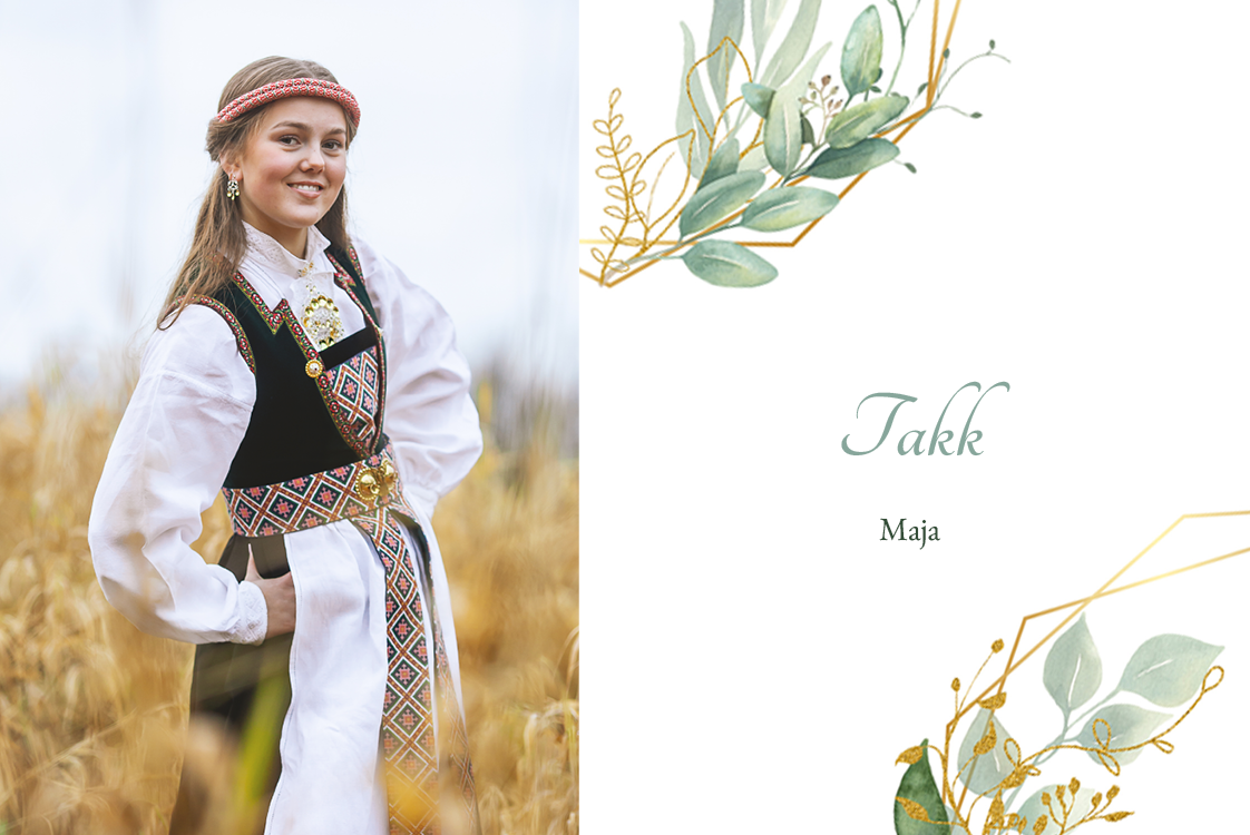 Takkekort — Eucalyptus- og gullgren