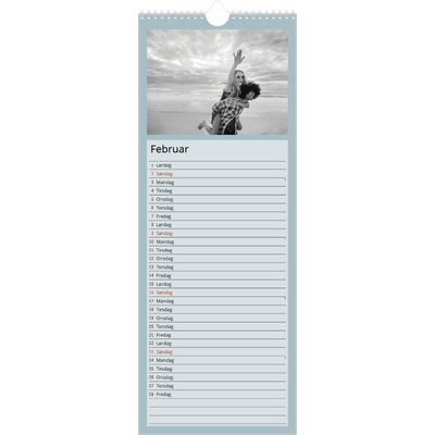 Fotokalender smal  — Nordiske pasteller [Februar]