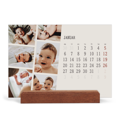 Bordkalender med trestativ - Liggende  — Bilder i bevegelse [Januar]