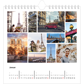 Fotokalender Kvadratisk — Bilderutenett