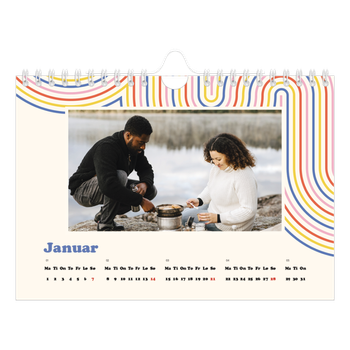 Fotokalender A5 — Retro striper