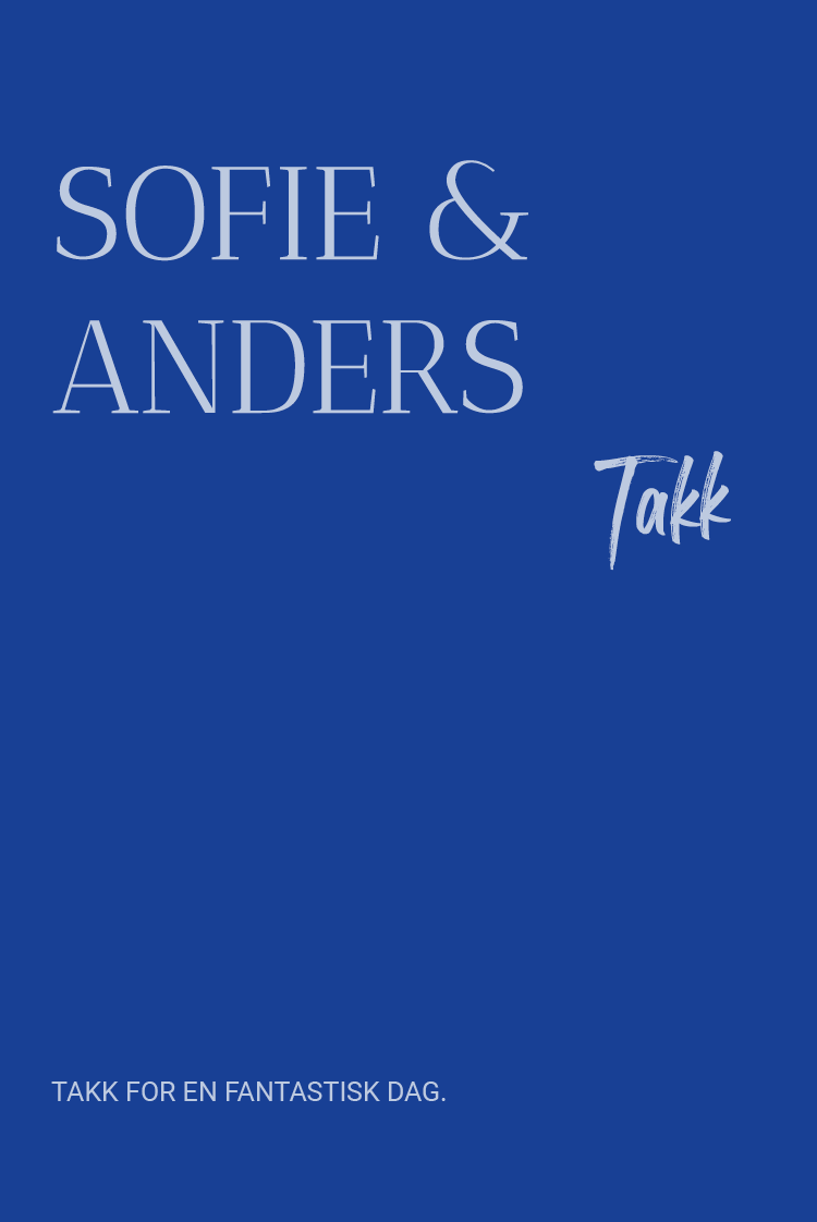 Takkekort — Klassisk kobolt