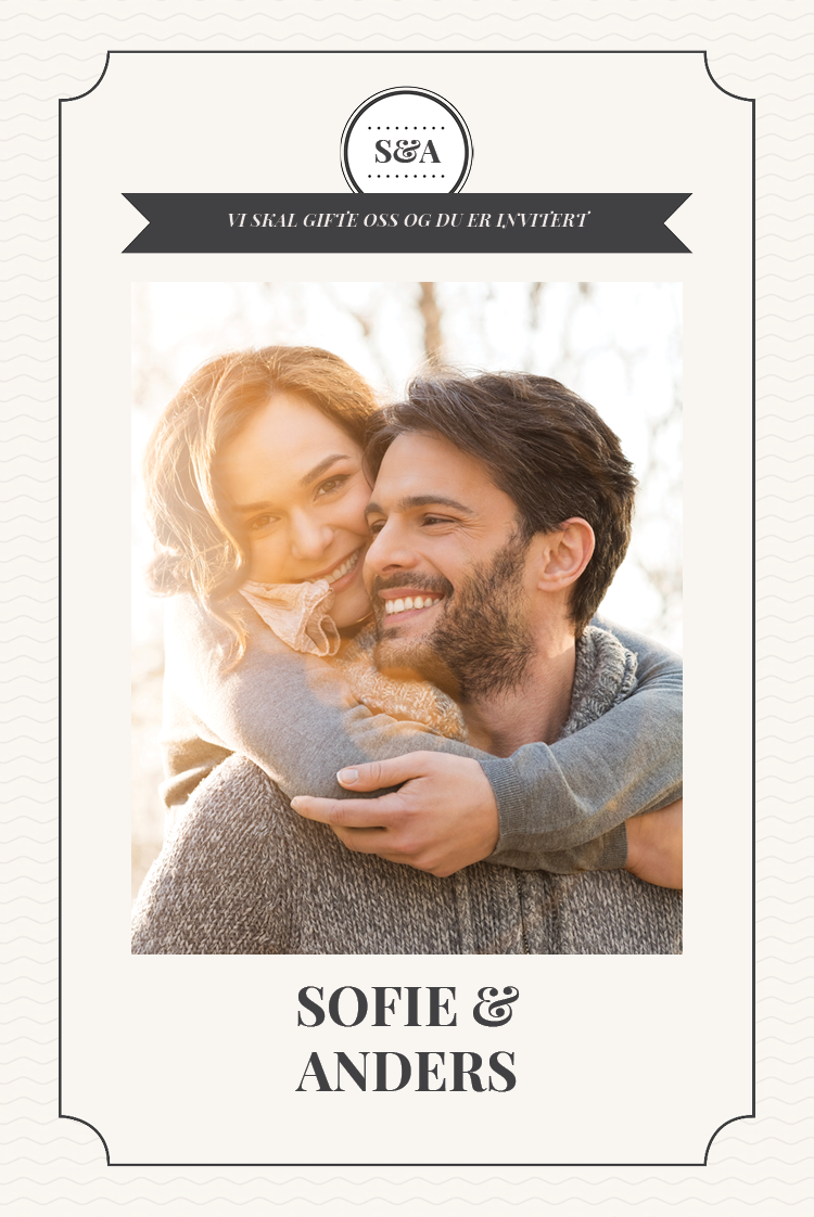 Invitasjoner — Stempel med initialer