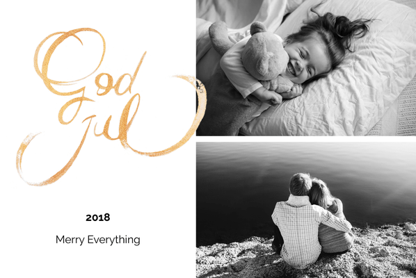 Fotokort — Gullskrift