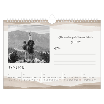 Fotokalender A4 — Velvære-sitater